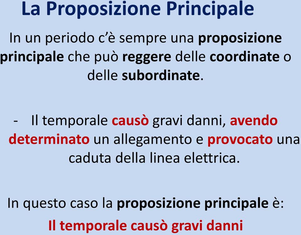 - Il temporale causò gravi danni, avendo determinato un allegamento e provocato