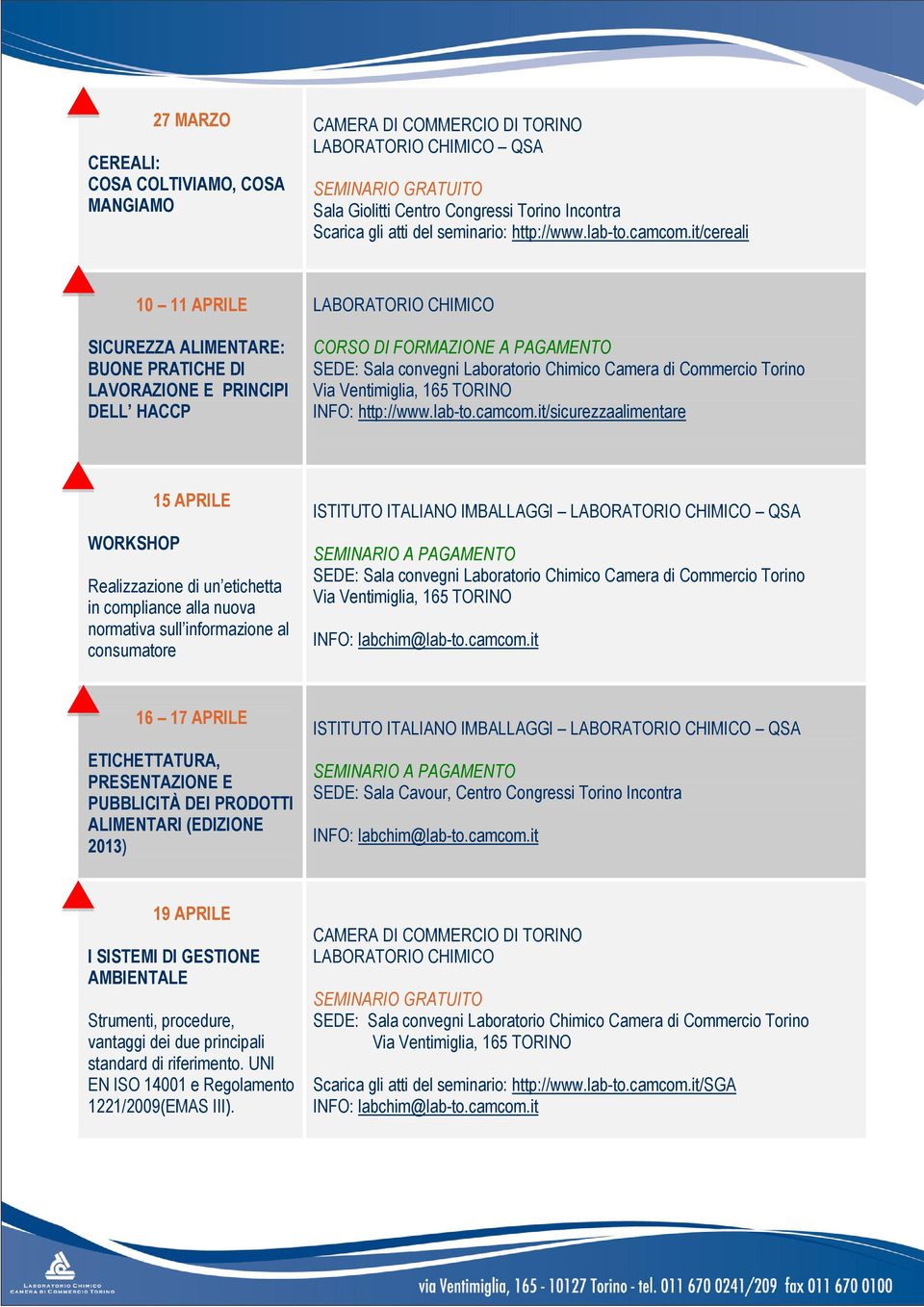 it/sicurezzaalimentare WORKSHOP 15 APRILE Realizzazione di un etichetta in compliance alla nuova normativa sull informazione al consumatore ISTITUTO ITALIANO IMBALLAGGI QSA 16 17 APRILE