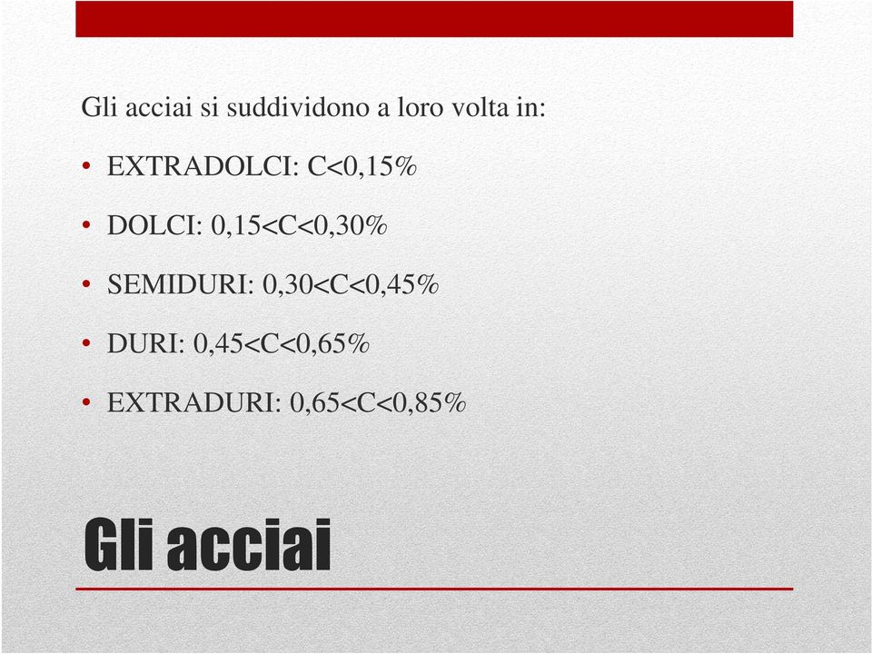 0,15<C<0,30% SEMIDURI: 0,30<C<0,45%