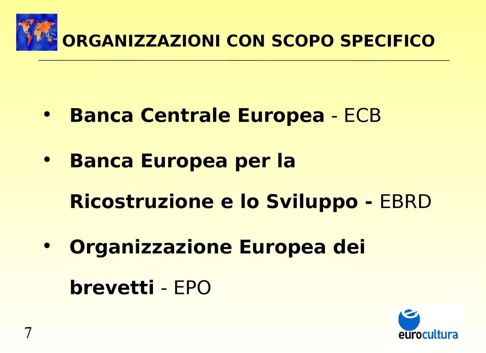 la Ricostruzione e lo Sviluppo - EBRD