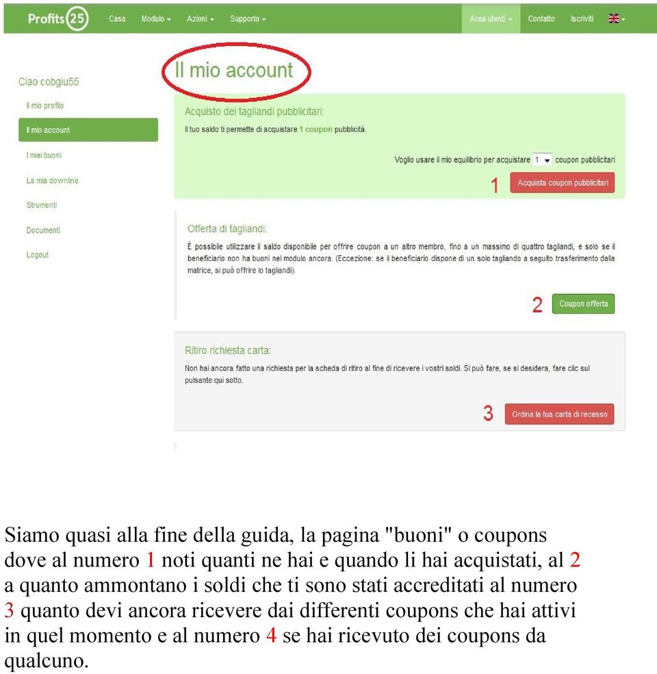 sono stati accreditati al numero 3 quanto devi ancora ricevere dai differenti