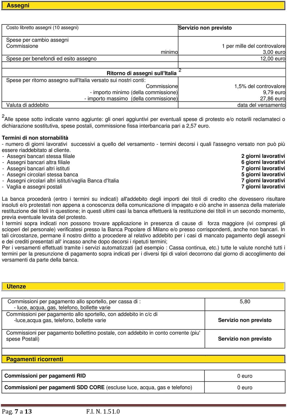 euro 27,86 euro data del versamento 2 Alle spese sotto indicate vanno aggiunte: gli oneri aggiuntivi per eventuali spese di protesto e/o notarili reclamateci o dichiarazione sostitutiva, spese