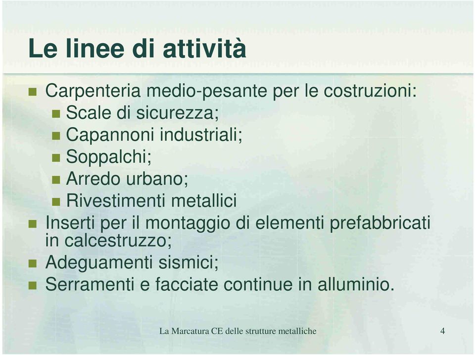 Inserti per il montaggio di elementi prefabbricati in calcestruzzo; Adeguamenti