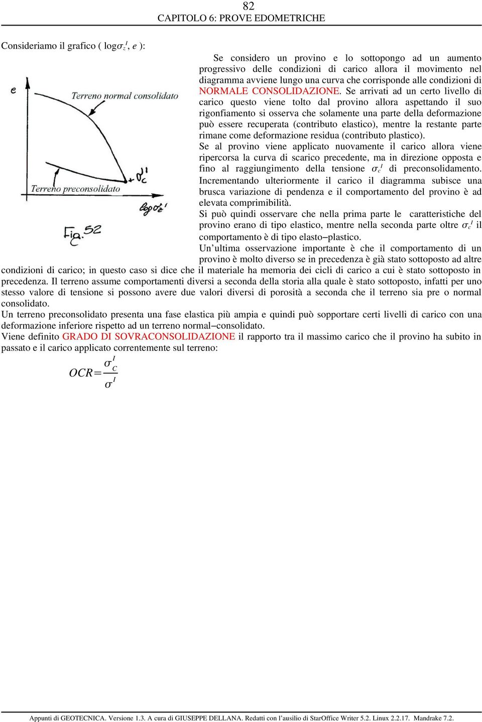 Se arrivati ad un certo livello di carico questo viene tolto dal provino allora aspettando il suo rigonfiamento si osserva che solamente una parte della deformazione può essere recuperata (contributo