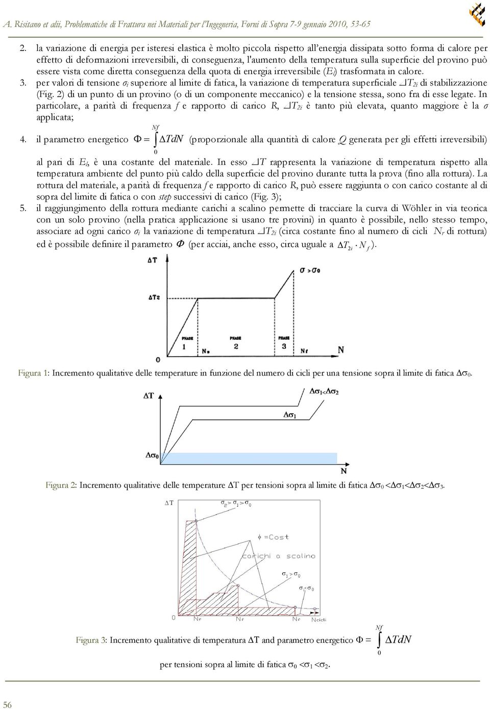 temperatura sulla superficie del provino può essere vista come diretta conseguenza della quota di energia irreversibile (E l ) trasformata in calore. 3.