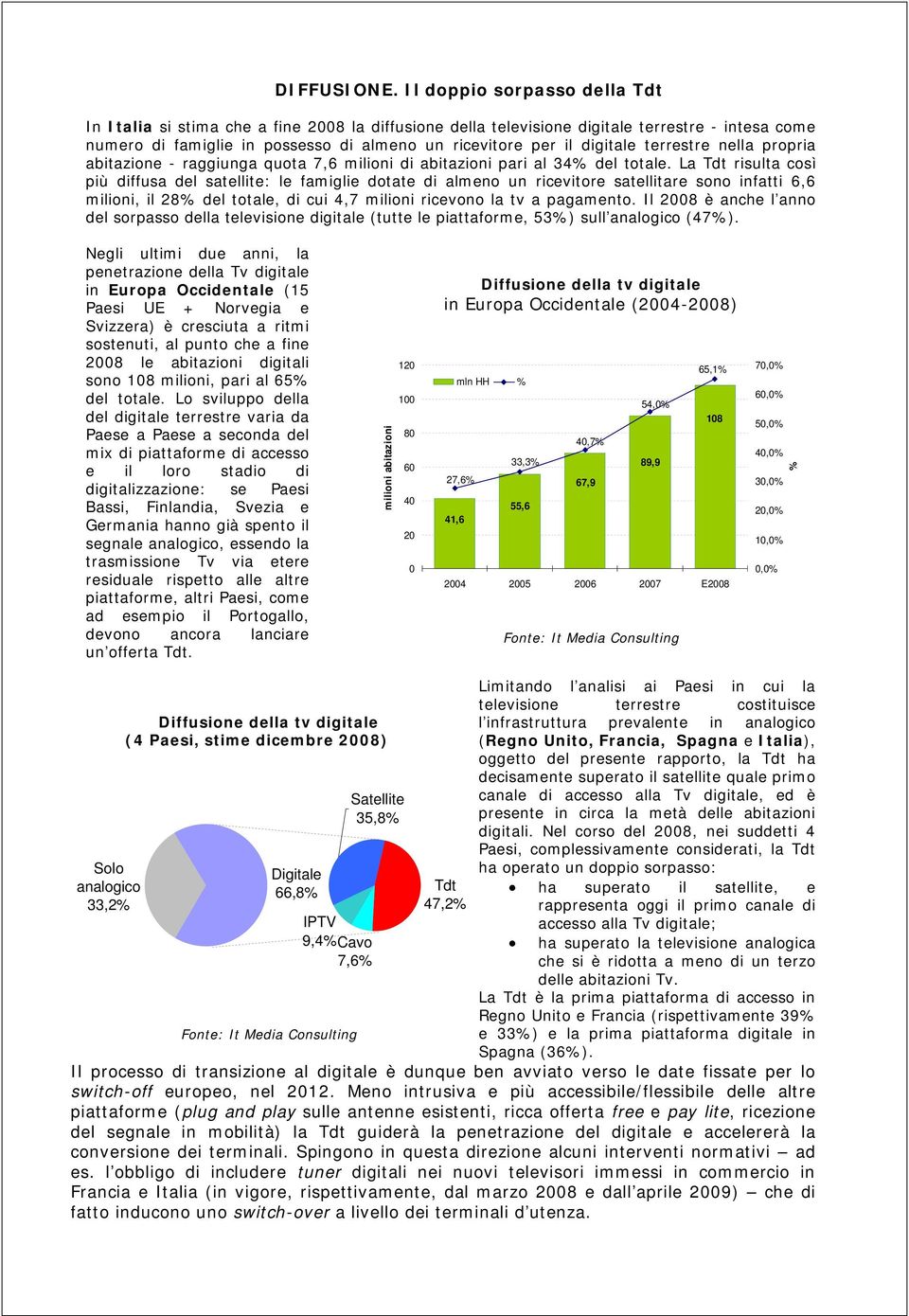 terrestre nella propria abitazione - raggiunga quota 7,6 milioni di abitazioni pari al 4% del totale.