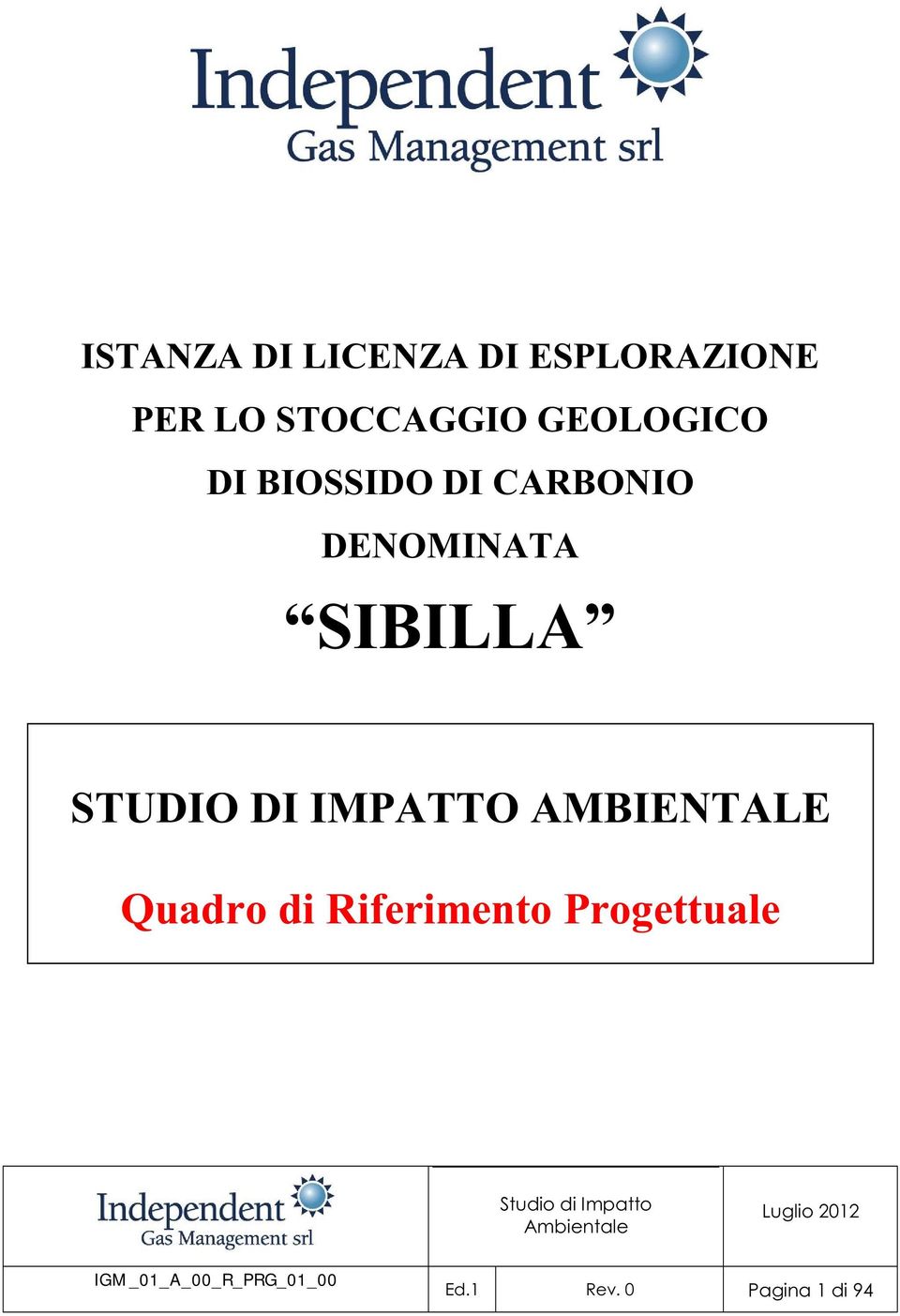 DENOMINATA SIBILLA STUDIO DI IMPATTO AMBIENTALE