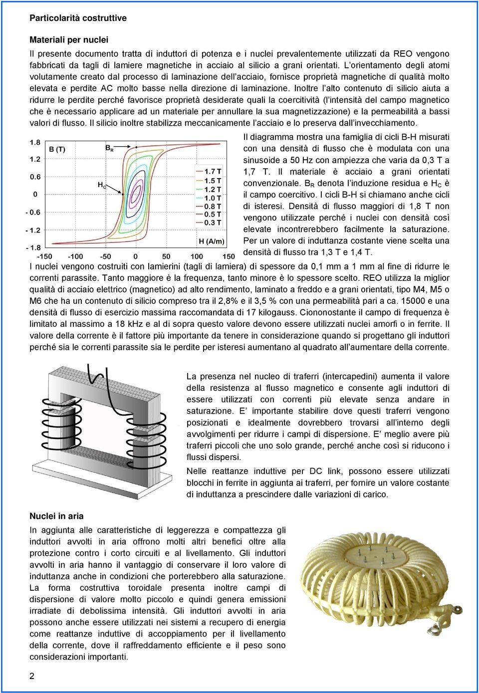 L orientamento degli atomi volutamente creato dal processo di laminazione dell acciaio, fornisce proprietà magnetiche di qualità molto elevata e perdite AC molto basse nella direzione di laminazione.