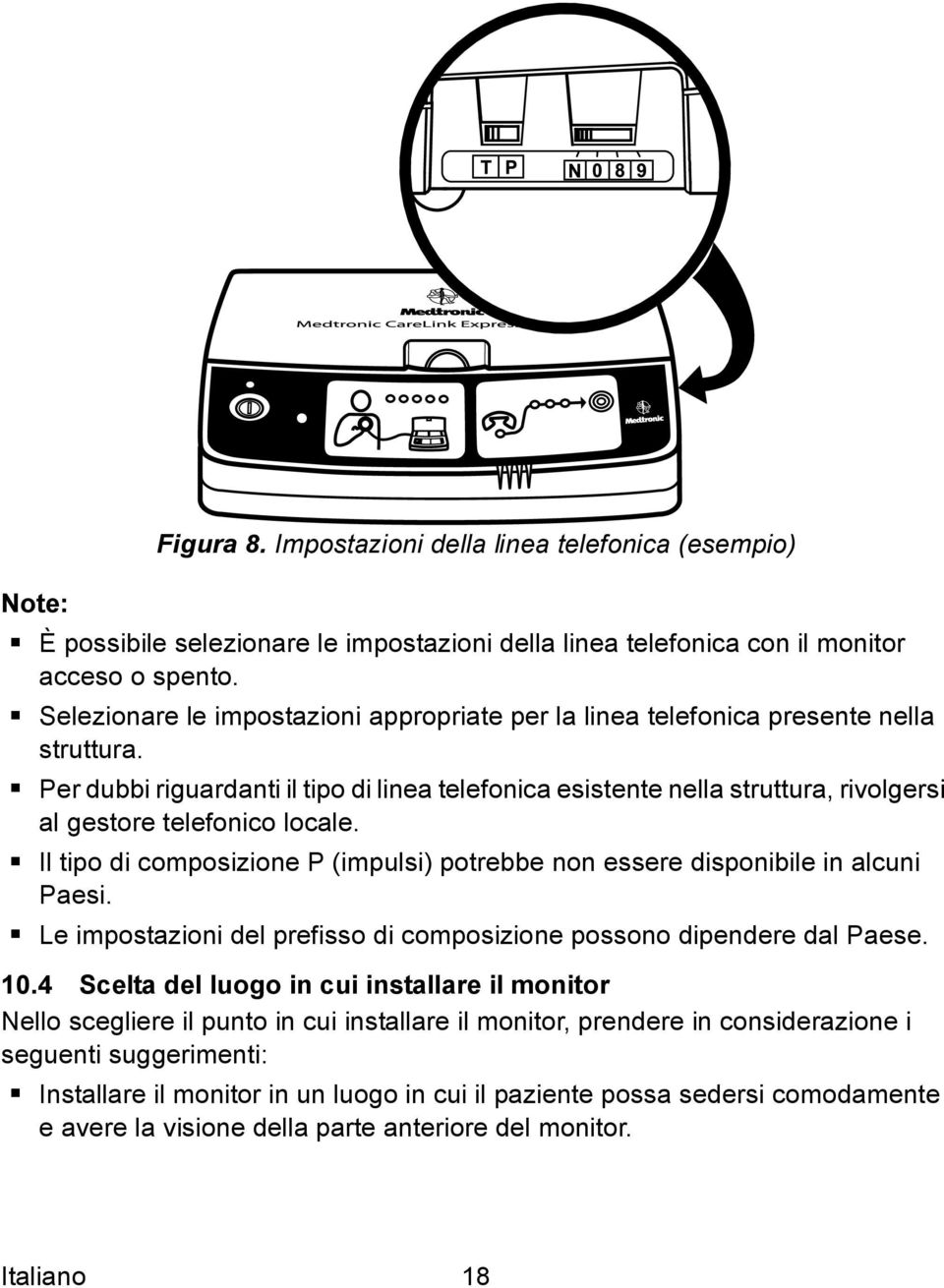 Per dubbi riguardanti il tipo di linea telefonica esistente nella struttura, rivolgersi al gestore telefonico locale.