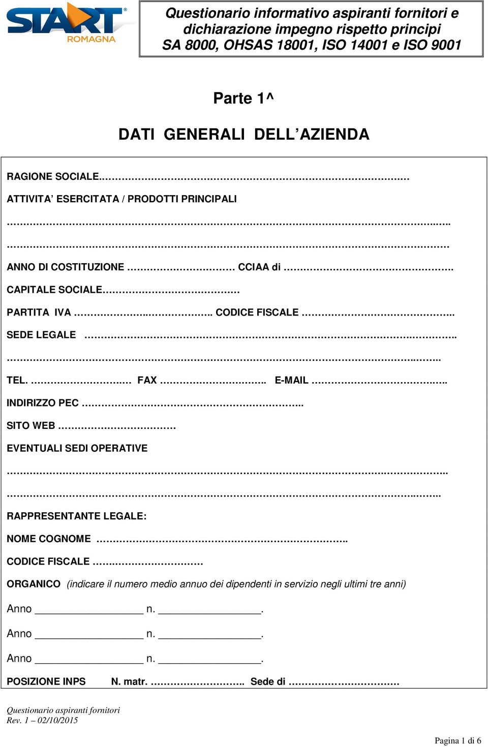 .. INDIRIZZO PEC.. TO WEB EVENTUALI SEDI OPERATIVE....... RAPPRESENTANTE LEGALE: ME COGME.. CODICE FISCALE.