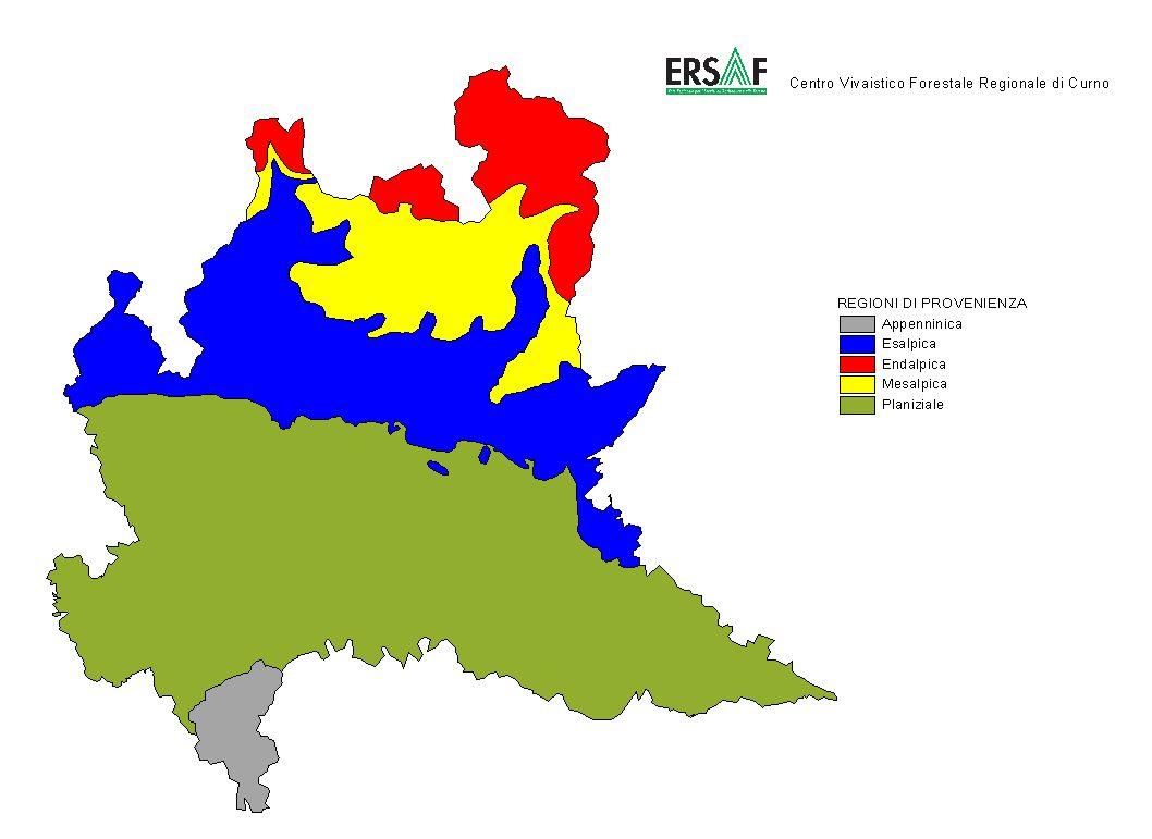 È stata proposta una carta delle RdP per l intero territorio italiano che si rifà alle regioni forestali.