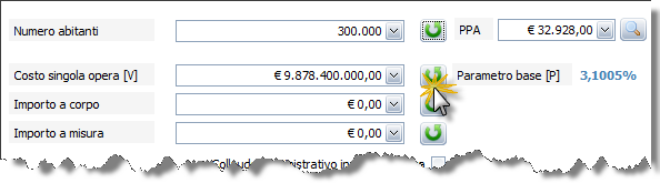 Per quanto concerne il valore di PPA è possibile visualizzare una tabella con i diversi valori cliccando sullo specifico pulsante, come indicato qui a lato.