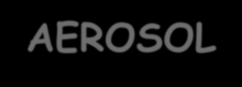 AEROSOL: particelle di liquido o solido (1-1000 nm) disperse in un gas.
