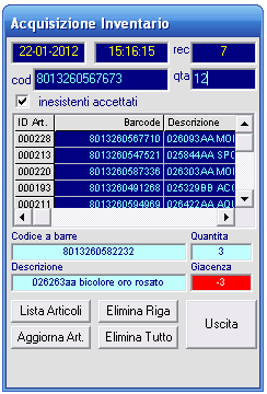 Anche dal palmare è possibile consultare lo storico delle vendite, verificando i movimenti in ingresso e i uscita alle varie date dell anno.