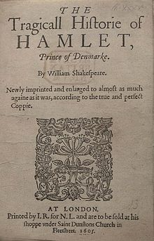 PUBBLICAZIONE Scritta probabilmente nel 1600 o 1601, Hamlet fu