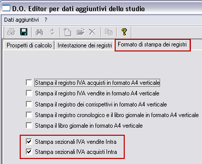 La scelta di usare i registri sezionali comporta: - L obbligo di stampa di due registri ulteriori, nei quali verranno riepilogati i documenti contabili relativi a cessioni o acquisti intracomunitari.