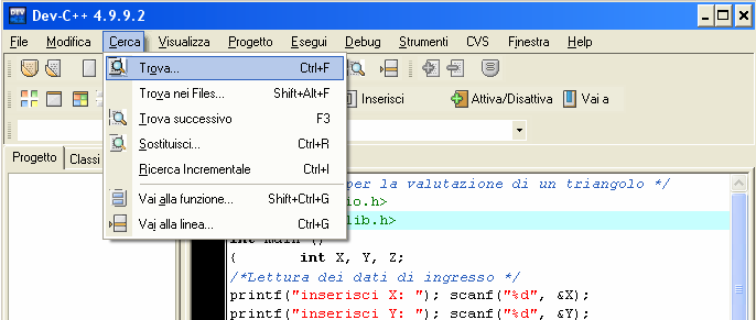 3.1.3. Modifica del codice sorgente L IDE dispone di un editor che, oltre ad offrire l evidenziazione automatica delle parole chiave