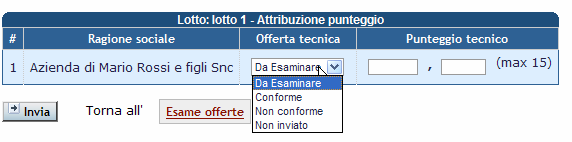 Per esprimere una valutazione procedere con le stesse modalità elencate in precedenza.