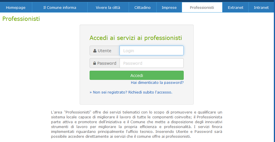 EG_ac_2), potrà avvenire solo dopo che i dati anagrafici del tecnico professionista saranno stati registrati nel software delle PRATICHE EDILIZIE Halley in