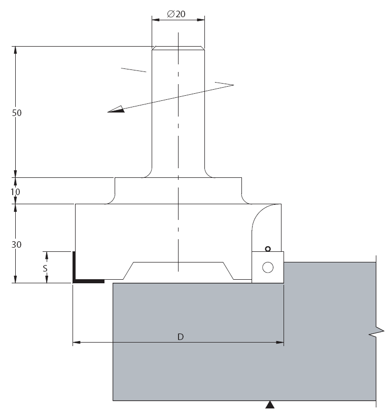 Fesa pantografo per battute Rabbeting CNC router cutter Family Code 7360 APPLICAZIONE/APPLICATION: Esecuzione di battute su pannelli. / Surfacing and rabbeting of panels.