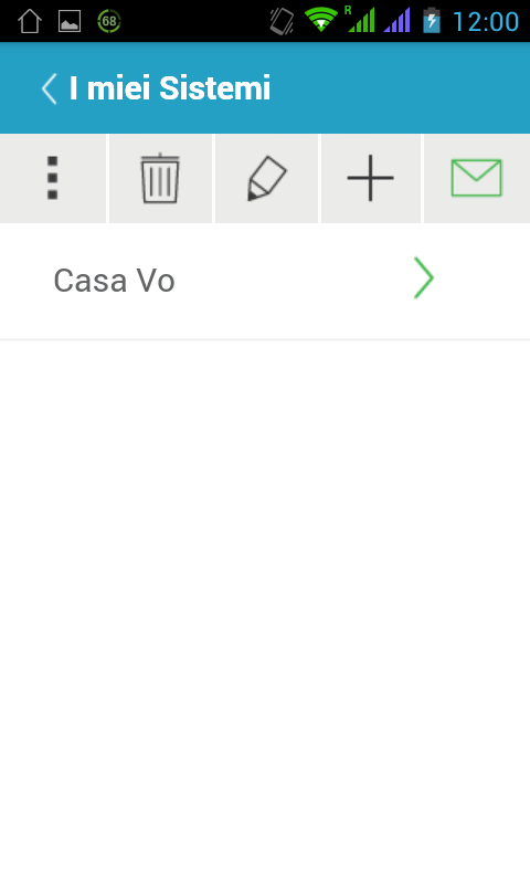 5) Per la comunicazione con la cenrale, fare clic sul nome del sisema e immeere un Codice Uene valido. 6) Selezionare l'azione da eseguire.