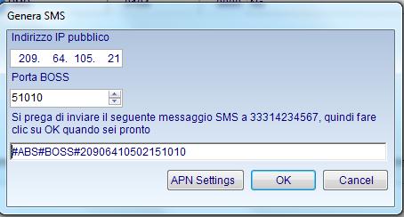 CONNESSIONE 1. Aprire un impianto configurato per la comunicazione GPRS e premere il pulsante Carica Globale : verrà visualizzata la seguente finestra: 2.