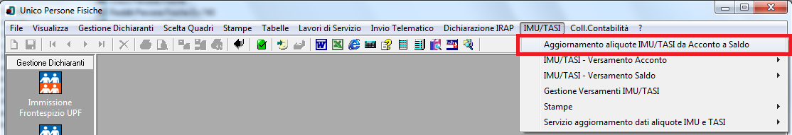 PREMESSA Nel presente aggiornamento sono presenti i seguenti contenuti: Gestione Calcolo e Versamento Saldo IMU/TASI Per tutte le procedure DD.RR.