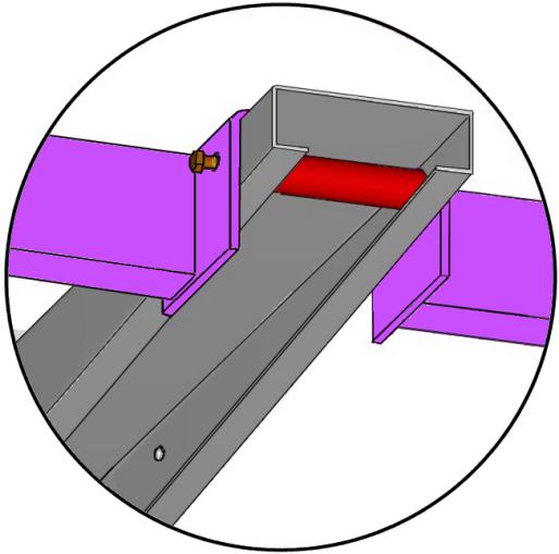 predisposto per l alloggiamento di 3 rompitratta, che andranno fissati ai bracci con 2 viti M10x25, dado e rondella.