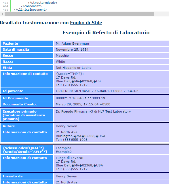 processo, dove vengono indicati il numero di riga dove si è presentato l errore/warning ed il messaggio che lo caratterizza; la visualizzazione del file XML originale in un editor che ne sottolinea