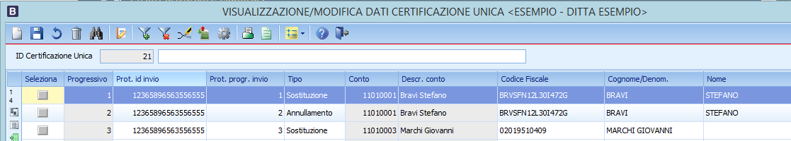 È possibile procedere all invio di una comunicazione che contiene certificazioni sia di annullamento sia sostitutive, infatti si può scegliere di annullare o sostituire le singole certificazioni e