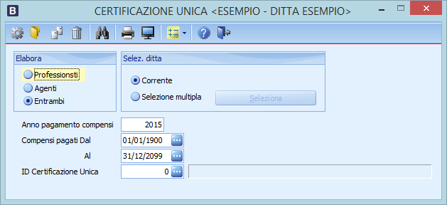 GUIDA OPERATIVA CERTIFICAZIONE UNICA Certificazione Unica (ex Stampa dati per modello 770, B*PEM770) Casi particolari Il programma Certificazione Unica gestisce le anagrafiche generali dei