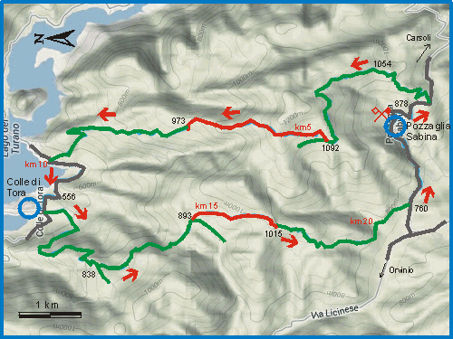 Tempo in sella: 3h 10m Sterrato: 73 % Prima effettuazione: marzo 2014 Ultimo aggiornamento: Generalità Itinerario molto panoramico, completo e impegnativo nonostante il chilometraggio ridotto, nei