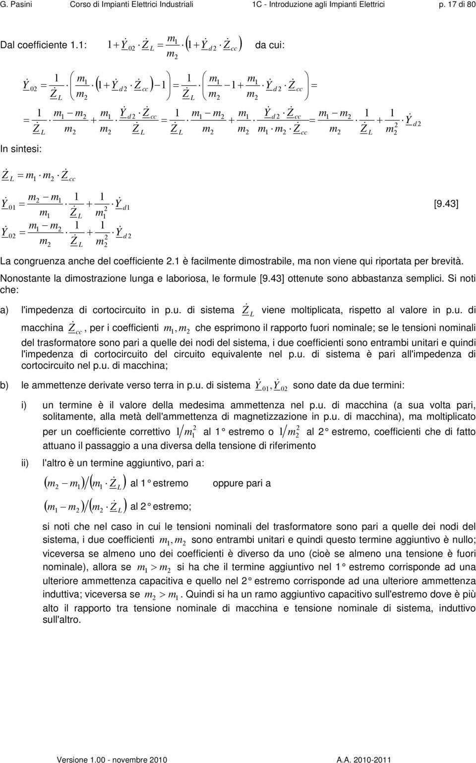 u. sste è pr ll'peez rtrut el p.u. h; ) le etteze ervte vers terr p.u. sste s te ue ter: ) u tere è l vlre ell ees ettez el p.u. h ( su vlt pr sltete ll età ell'ettez etzzze p.u. h) ltplt per u