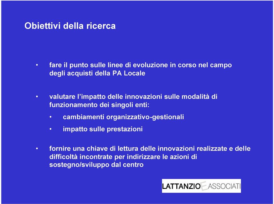 cambiamenti organizzativo-gestionali impatto sulle prestazioni fornire una chiave di lettura delle