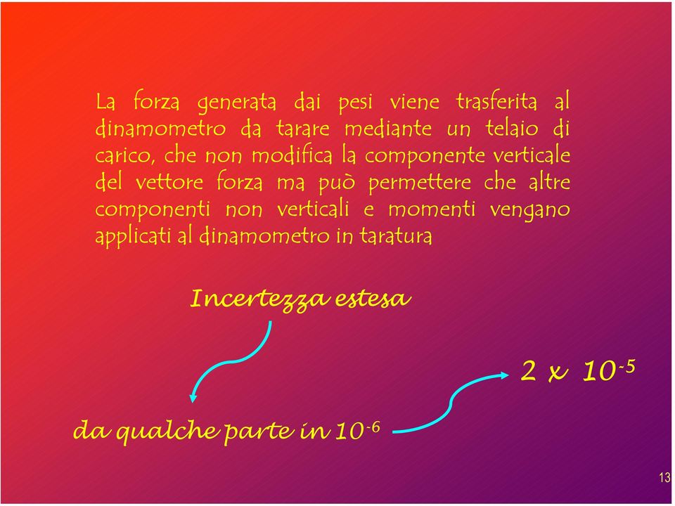 vettore forza ma può permettere che altre componenti non verticali e momenti