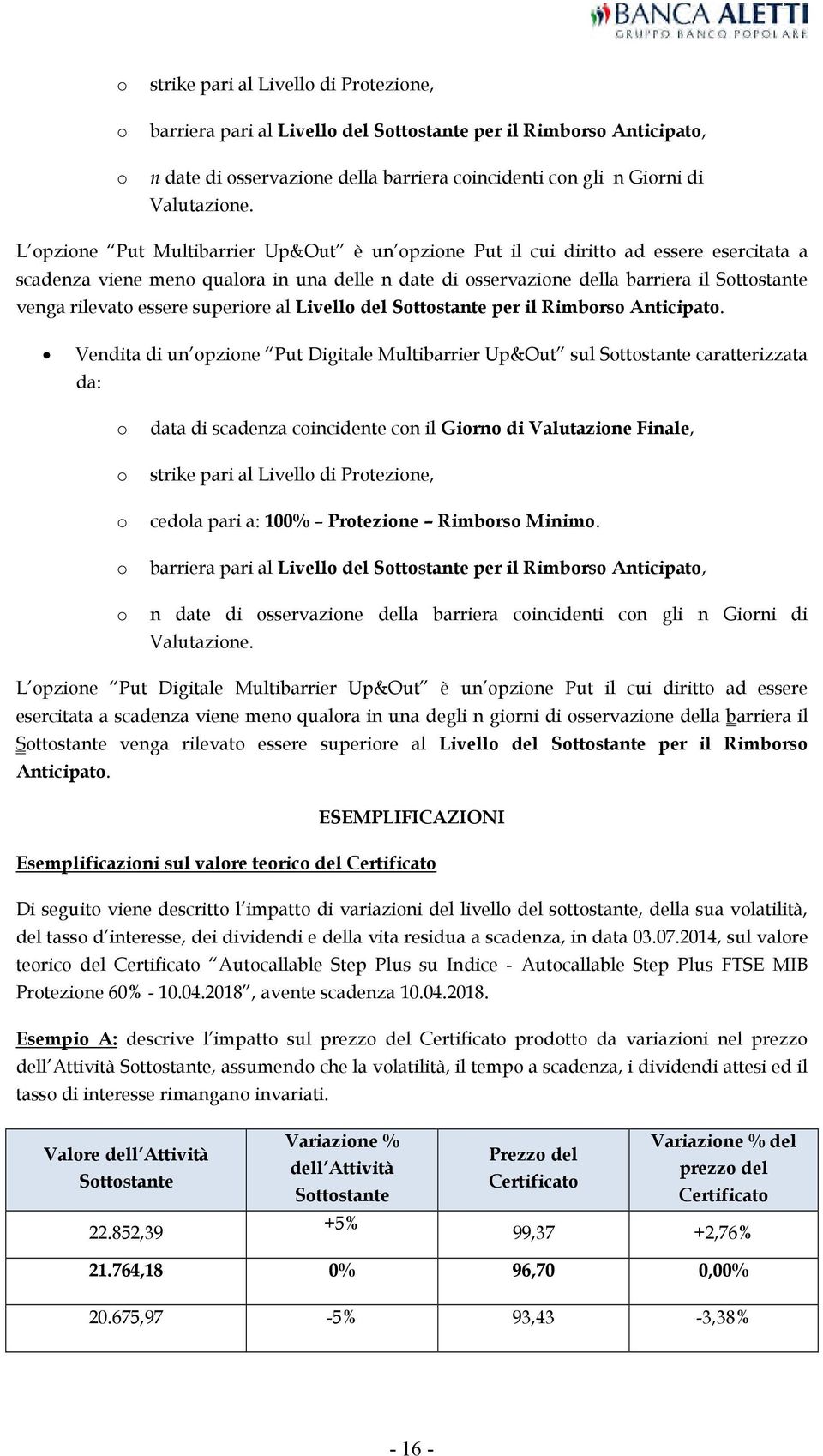 essere superiore al Livello del Sottostante per il Rimborso Anticipato.