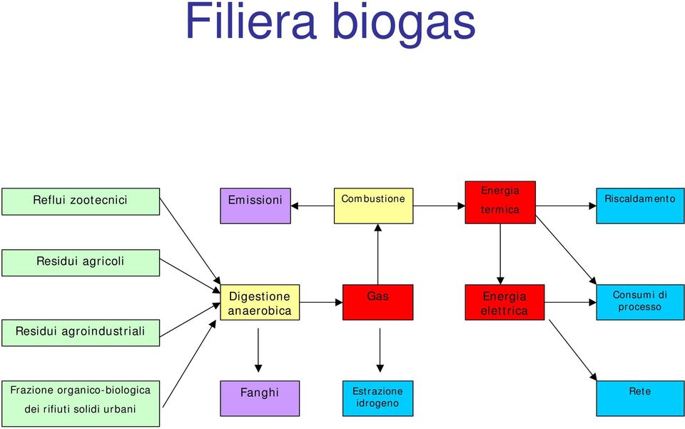 Energia elettrica Consumi di processo Residui agroindustriali