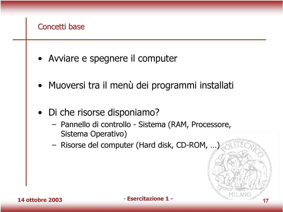 Pannello di controllo - Sistema (RAM, Processore, Sistema