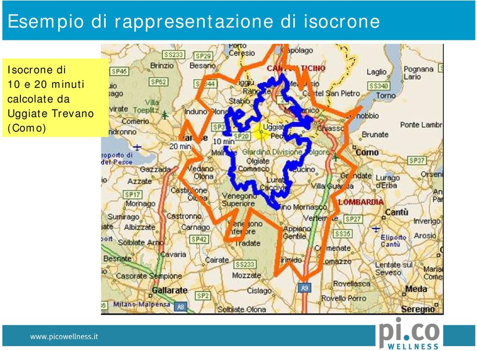 isocrone Isocrone di 10 e