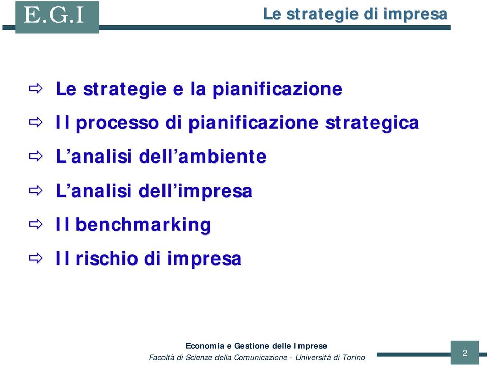 analisi dell ambiente L analisi dell