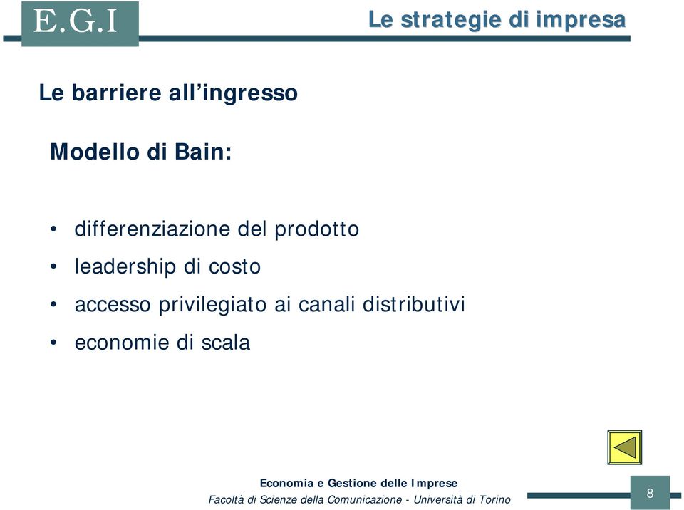 leadership di costo accesso