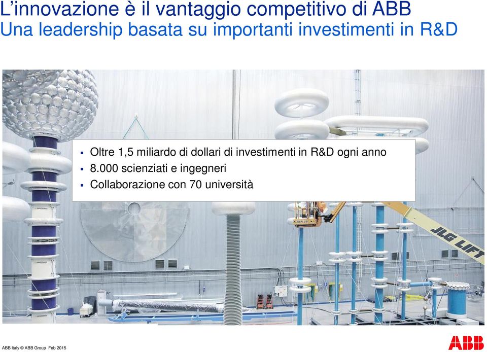 Oltre 1,5 miliardo di dollari di investimenti in R&D