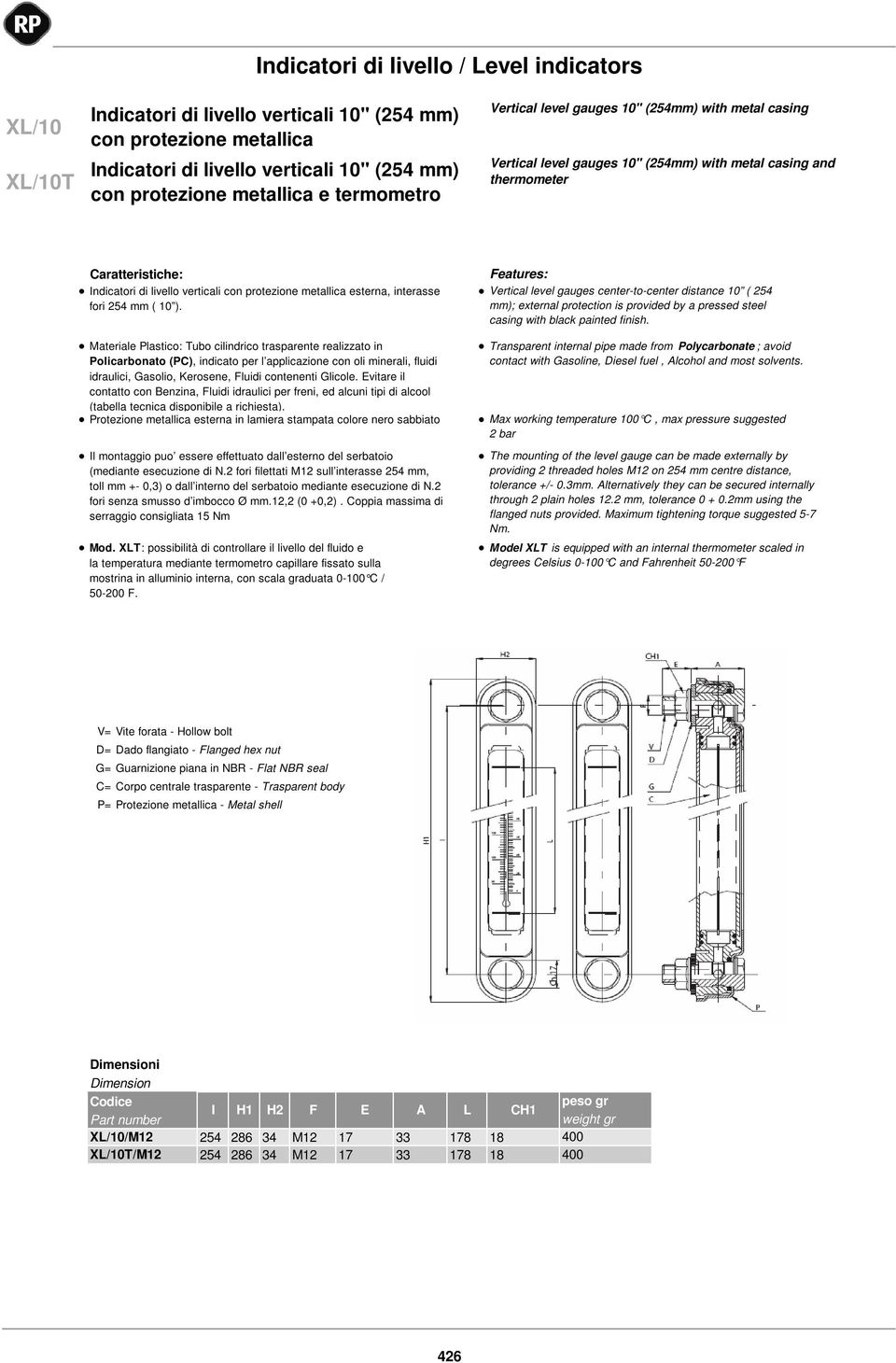 Materiale Plastico: Tubo cilindrico trasparente realizzato in Policarbonato (PC), indicato per l applicazione con oli minerali, fluidi idraulici, Gasolio, Kerosene, Fluidi contenenti Glicole.