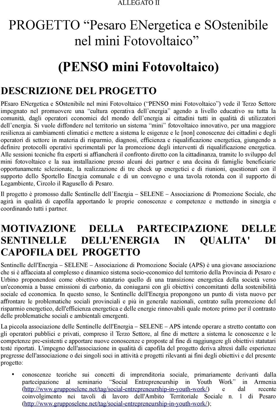 cittadini tutti in qualità di utilizzatori dell energia.