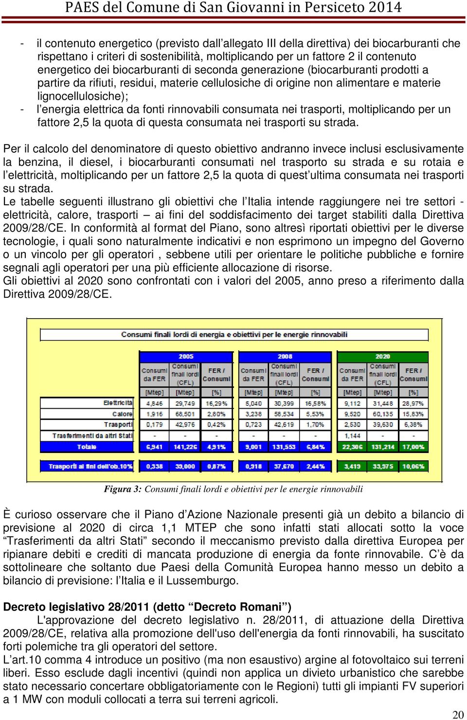 rinnovabili consumata nei trasporti, moltiplicando per un fattore 2,5 la quota di questa consumata nei trasporti su strada.