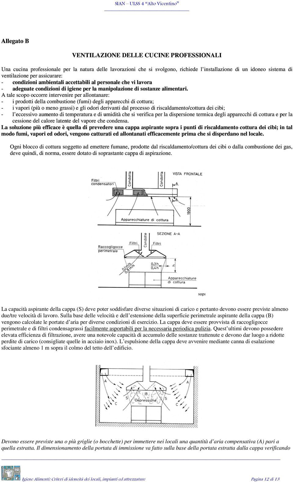 A tale scopo occorre intervenire per allontanare: - i prodotti della combustione (fumi) degli apparecchi di cottura; - i vapori (più o meno grassi) e gli odori derivanti dal processo di