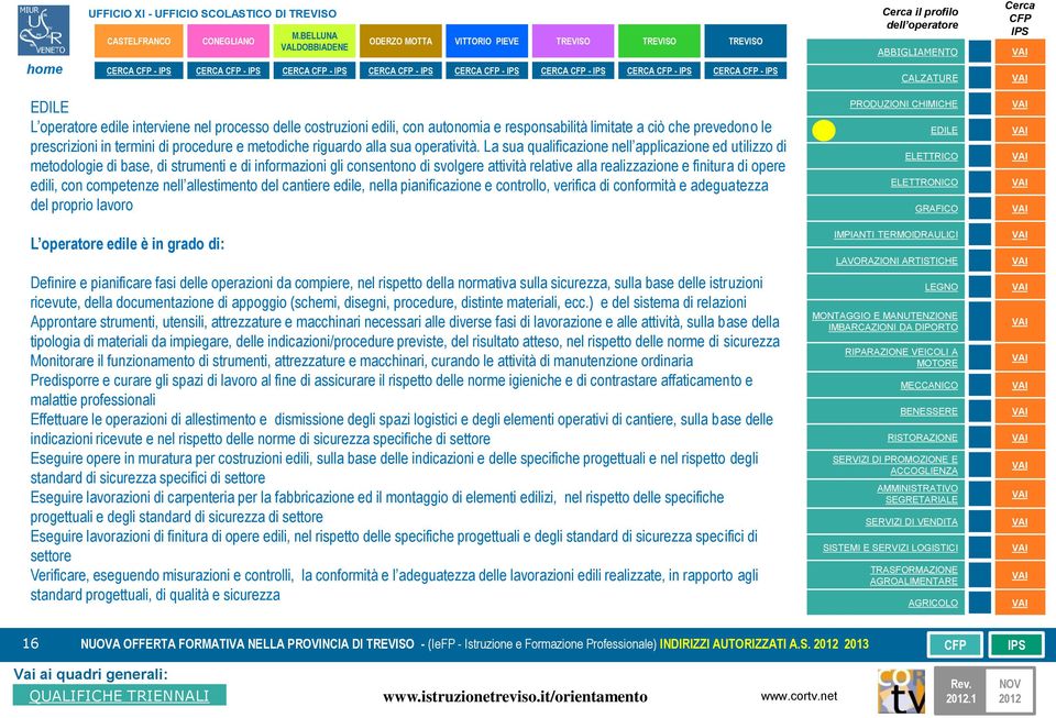 La sua qualificazione nell applicazione ed utilizzo di metodologie di base, di strumenti e di informazioni gli consentono di svolgere attività relative alla realizzazione e finitura di opere edili,