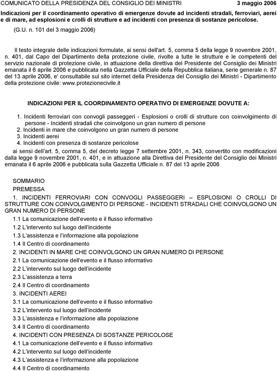 5, comma 5 della legge 9 novembre 2001, n.