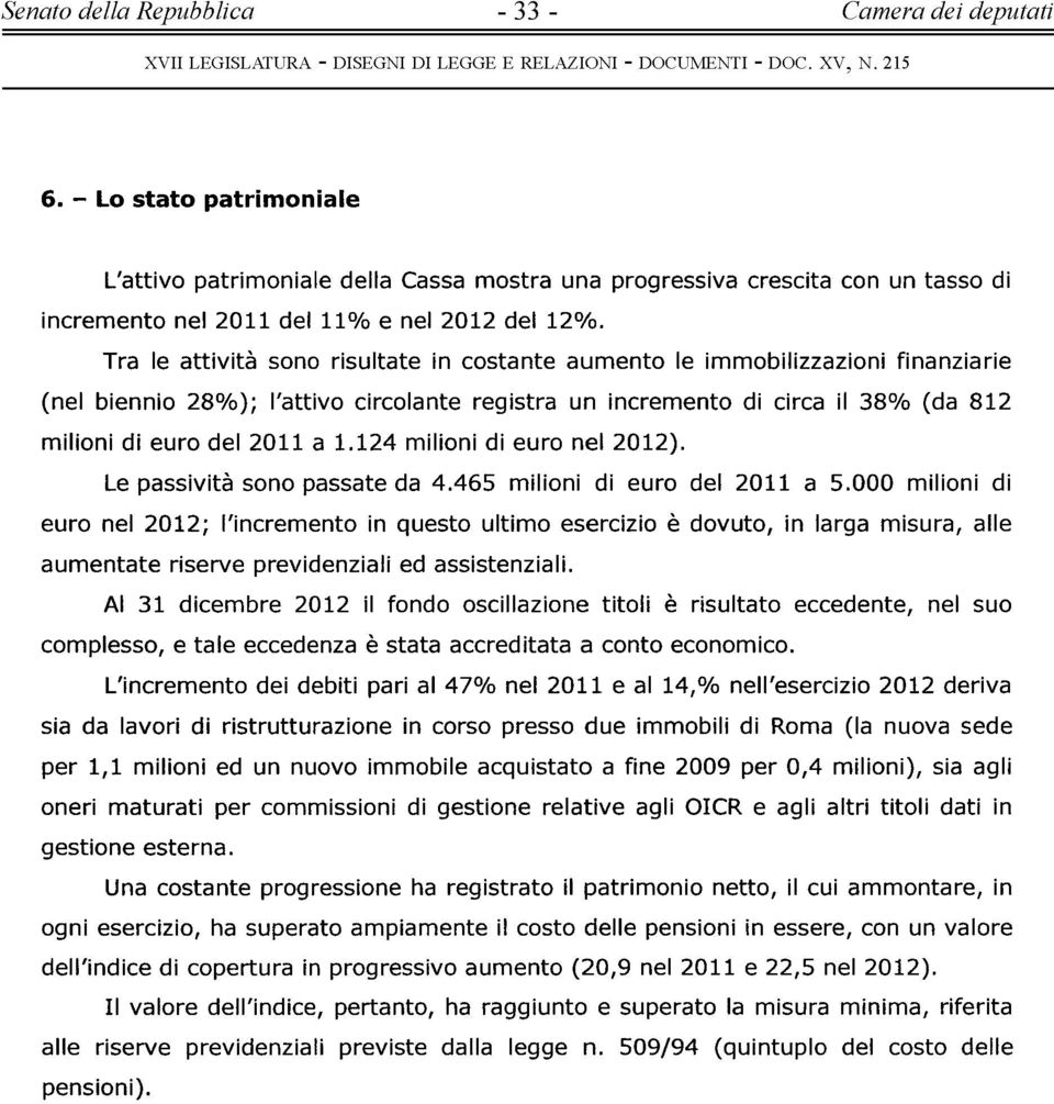 124 milioni di euro nel 2012). Le passività sono passate da 4.465 milioni di euro del 2011 a 5.