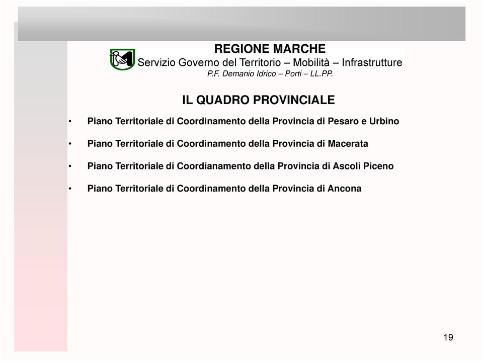 Provincia di Macerata Piano Territoriale di Coordianamento della